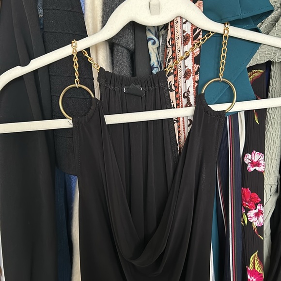 JL midi black chain dress size small/medium - Picture 2 of 4